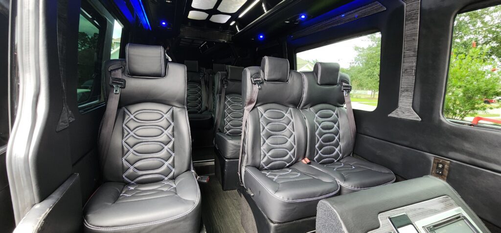 Top-rated Mercedes Black Sprinter van service 30A to Destin, FL.